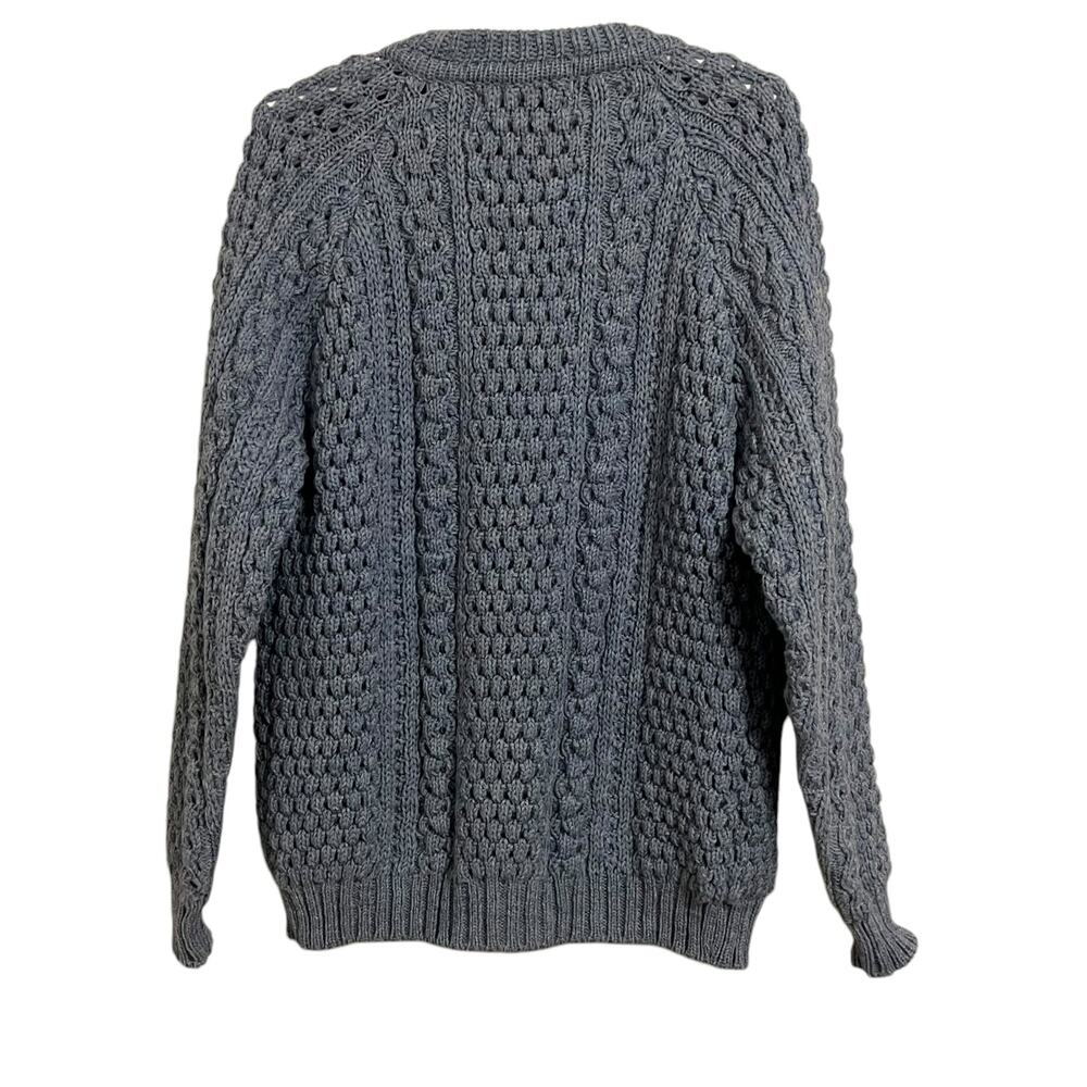 Vintage Ewe Care Wool Made In Ireland Cardigan Oversized Grandpa Sweater - Picture 5 of 8